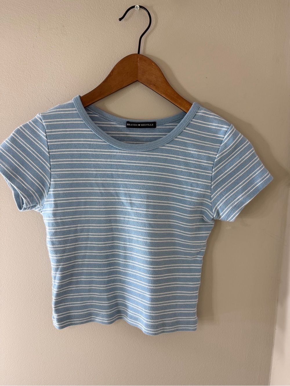 ✨ BRANDY MELVILLE STRIPED CROP BABY TEE ✨